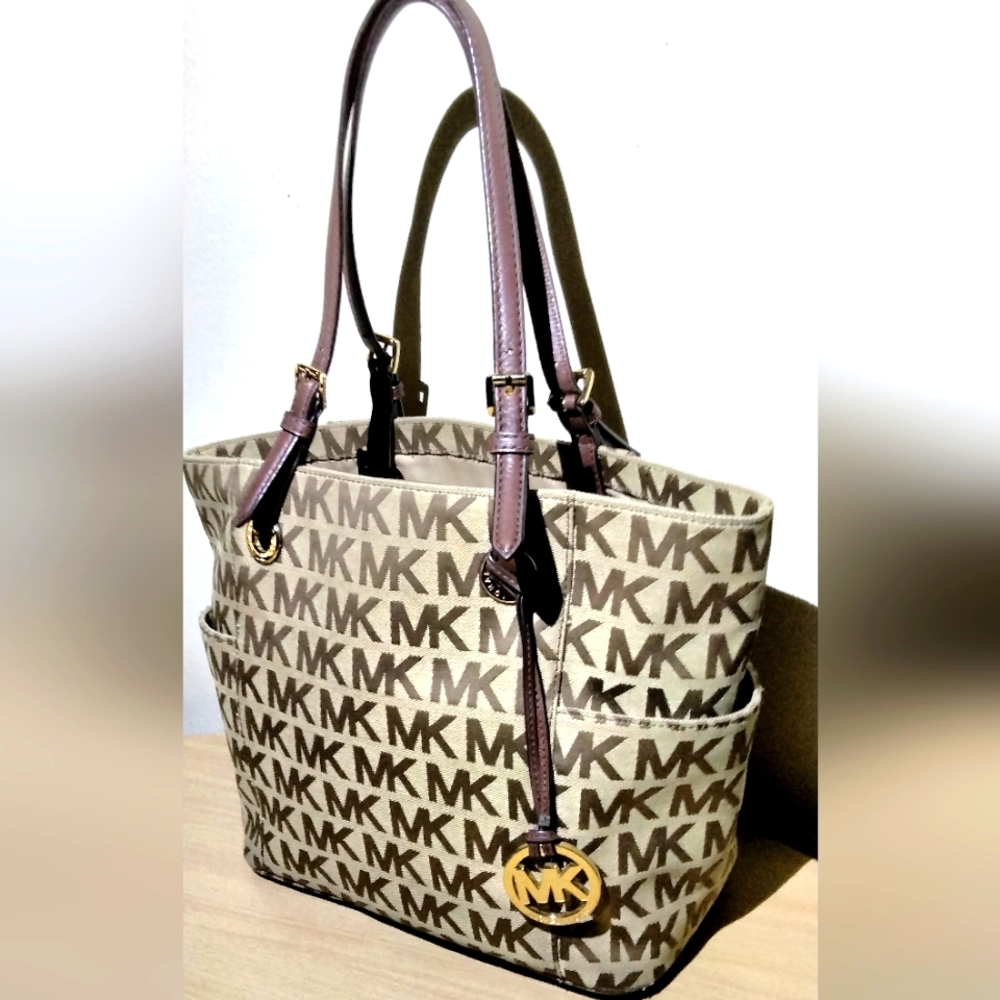 Michael Kors Signature Monogram Tote Handbag